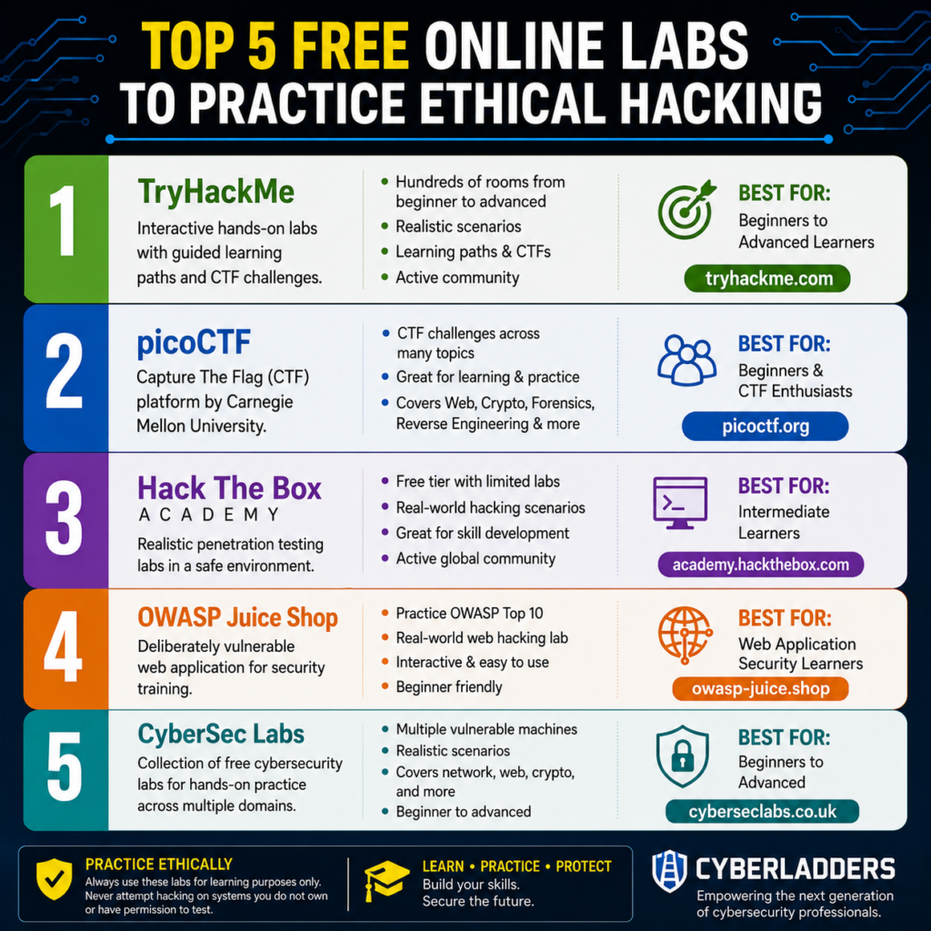 Best Cyber Practice Labs